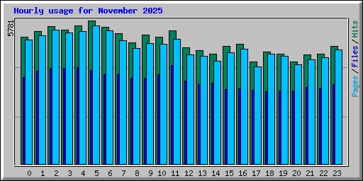 Hourly usage for November 2025